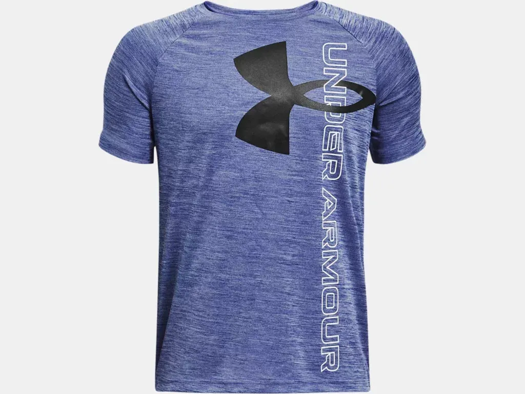 Under Armour Boys Tech Split Log Hybrid SS Tshirt