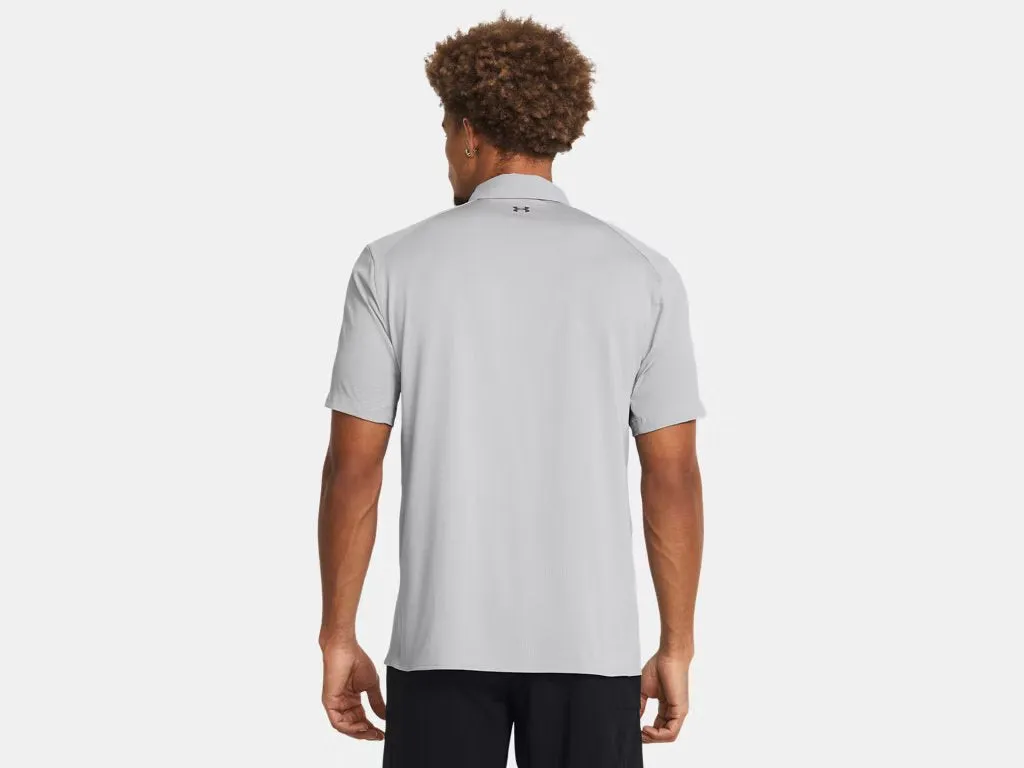 Under Armour Mens Mod Grey/Castlerock Fish Pro Hybrid Woven SS Shirt