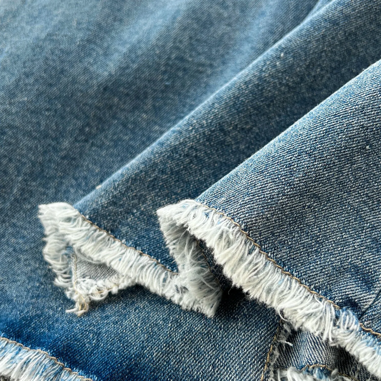 Vintage Denim Split Slip Dress