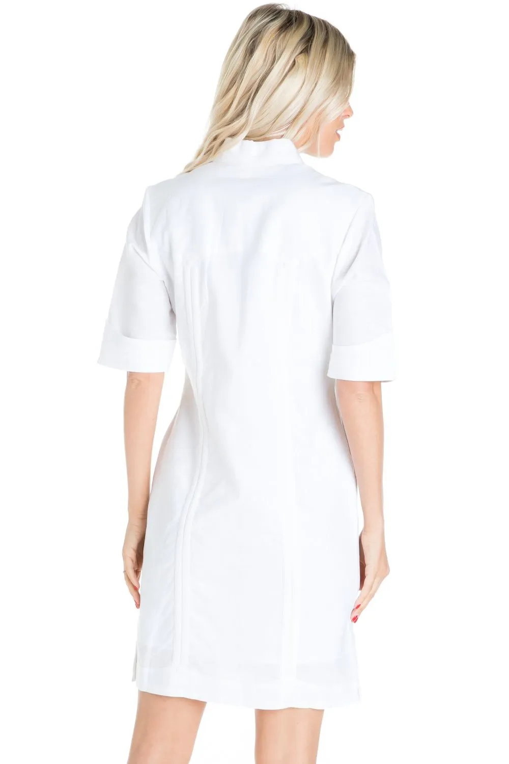 Women's Guayabera Dress Classic Linen Blend Short Sleeve Button Down